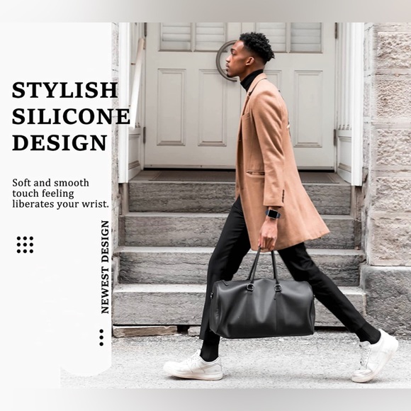 Silicone Apple Watch Bands 2 Pc Set Navy Blue & Forest Green - Picture 7 of 7